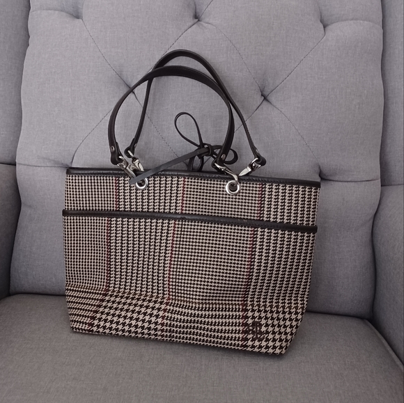 Lauren Ralph Lauren Houndstooth Handbag - Picture 1 of 6